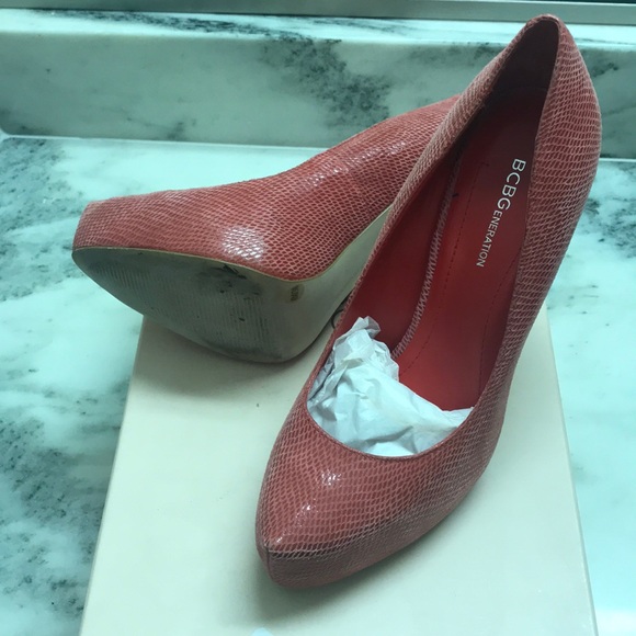 BCBGeneration Red Platform Heels - Picture 2 of 3